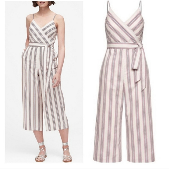 Banana Republic Linen Blend Crop Jumpsuit - Picture 3 of 12